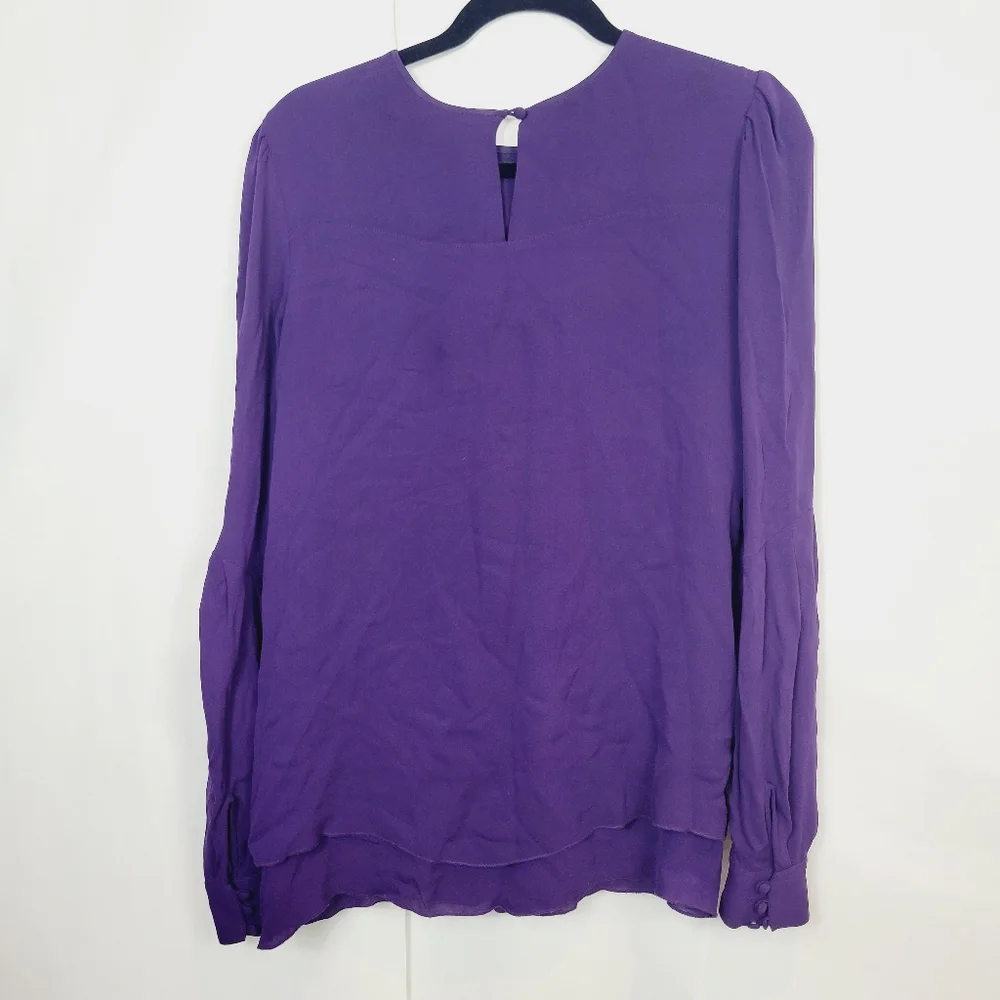 Proenza Schouler purple ruffled blouse - Picture 4 of 7